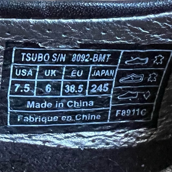 Tsubo Women's Asmik Wedge Pump Size 7.5 Black Leather Platform Mary Jane Shoes - Picture 11 of 12